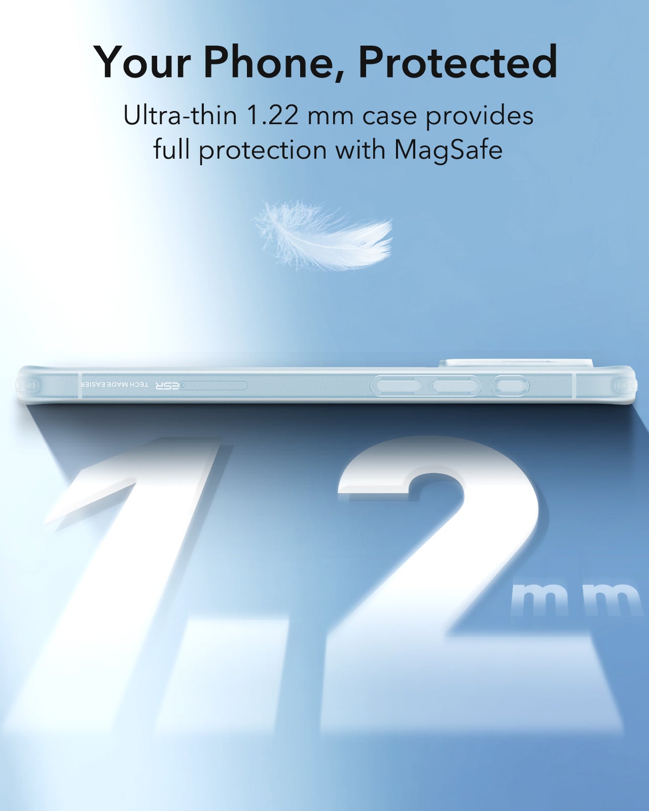 MagSafe hoes voor Apple iPhone 16, ESR, Zero, Satijnblauw