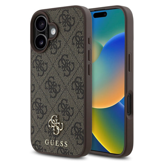 MagSafe hoesje voor Apple iPhone 16, Guess, 4G Classic, Bruin