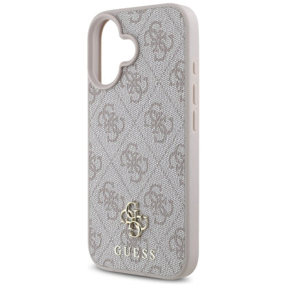 MagSafe hoesje voor Apple iPhone 16, Guess, 4G Small en Classic Logo, Roze