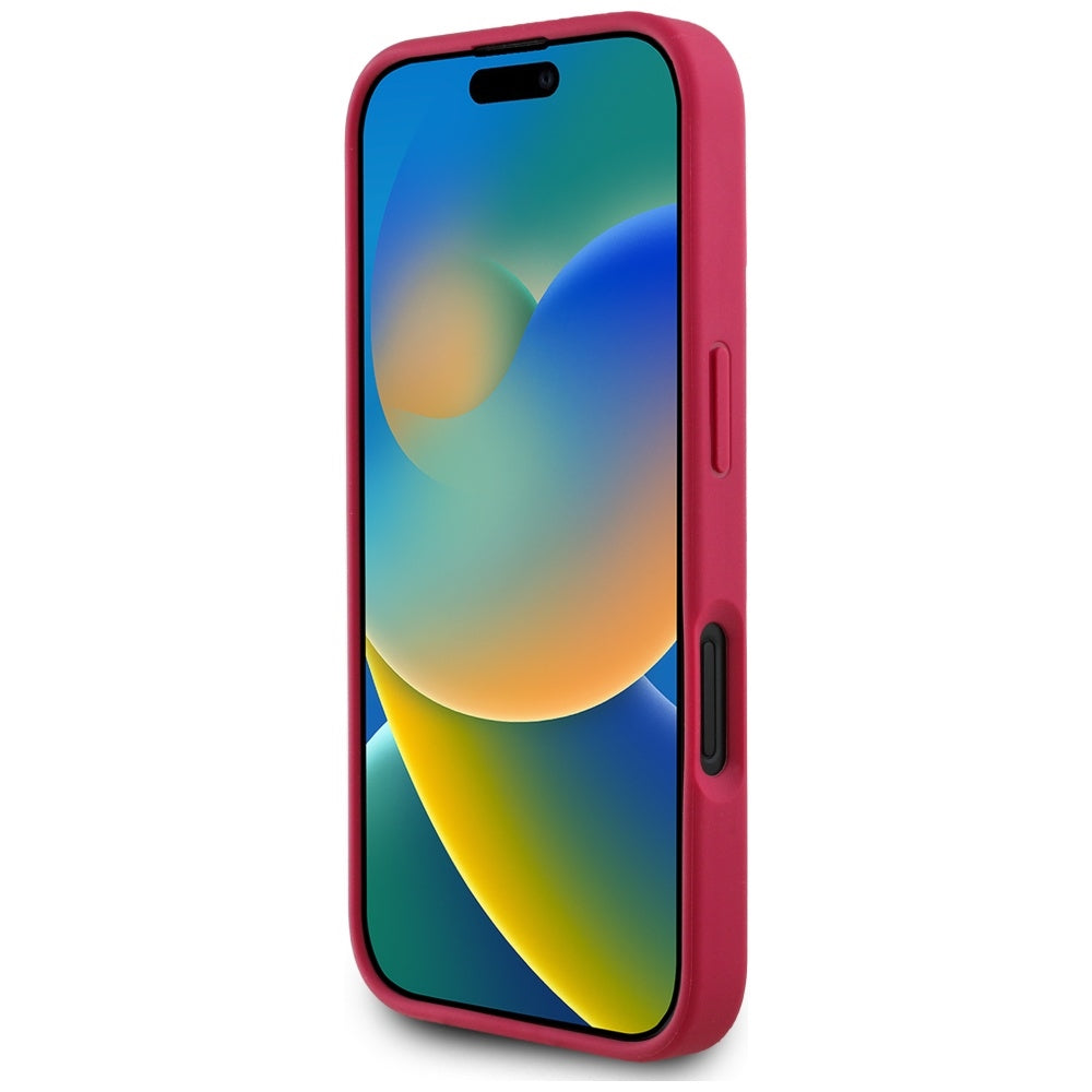 MagSafe hoes voor Apple iPhone 16, Guess, Grained Flowers, Fuchsia