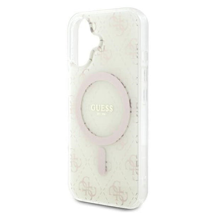 MagSafe hoesje voor Apple iPhone 16, Guess, IML 4G Achtergrond, Wit