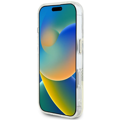 MagSafe hoesje voor Apple iPhone 16, Guess, IML Metal Colored Circle, Wit