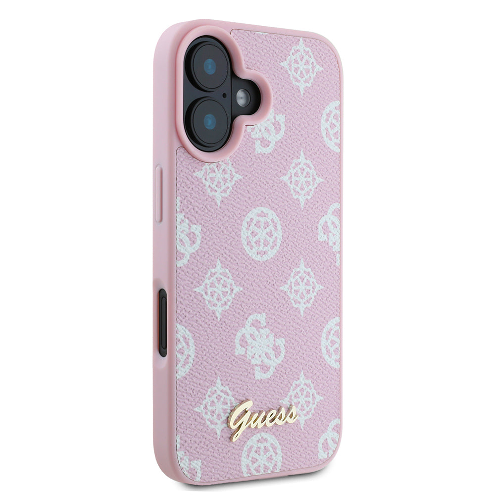 MagSafe hoes voor Apple iPhone 16, Guess, Peony Script, Roze