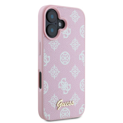 MagSafe hoes voor Apple iPhone 16, Guess, Peony Script, Roze
