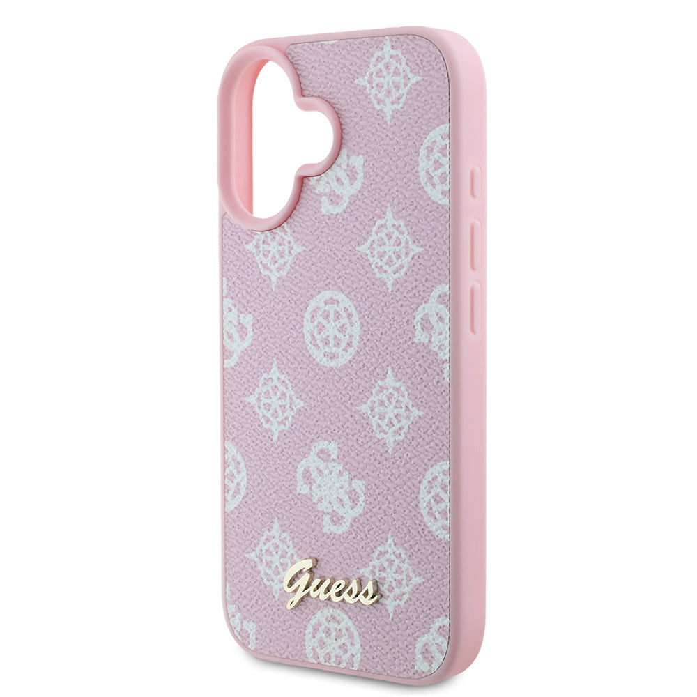 MagSafe hoes voor Apple iPhone 16, Guess, Peony Script, Roze