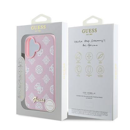 MagSafe hoes voor Apple iPhone 16, Guess, Peony Script, Roze