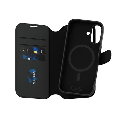 MagSafe hoes voor Apple iPhone 16, PanzerGlass, Care Feature Tango Two-in-One, Zwart