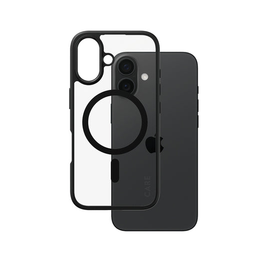 MagSafe hoes voor Apple iPhone 16, PanzerGlass, Care Urban Combat, Transparant Zwart