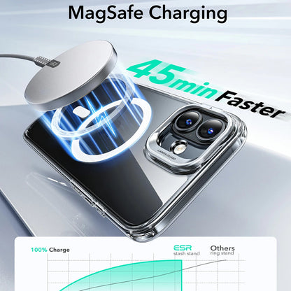 MagSafe hoesje voor Apple iPhone 16 Plus, ESR, Classic Hybrid Kickstand, Transparant