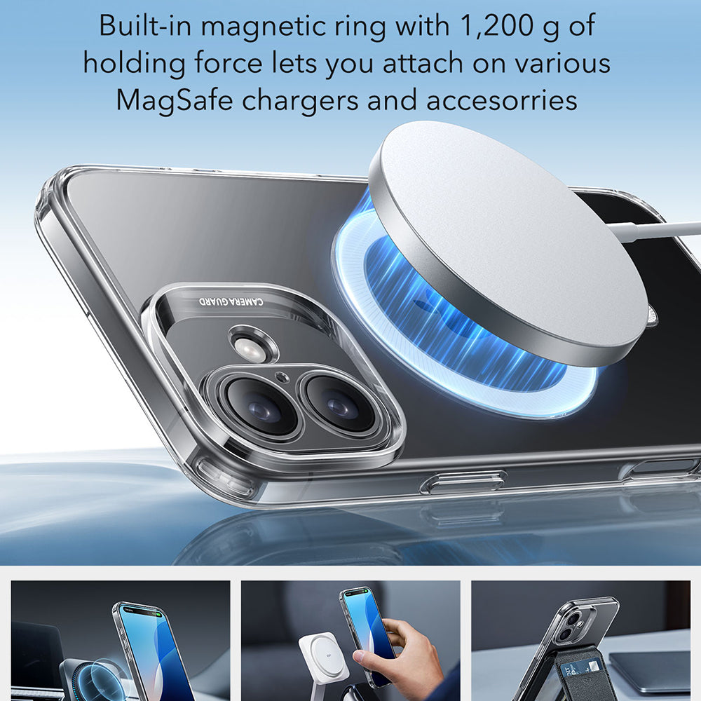 MagSafe hoes voor Apple iPhone 16 Plus, ESR, Zero, Transparant