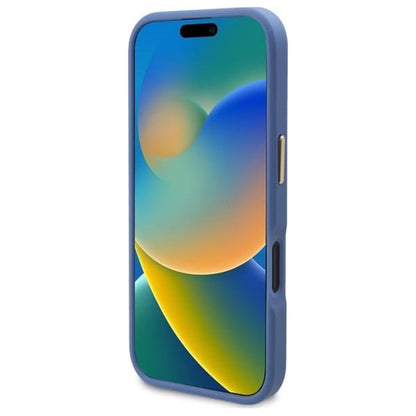 MagSafe hoesje voor Apple iPhone 16 Plus, Guess, 4G Logo Plate, Blauw