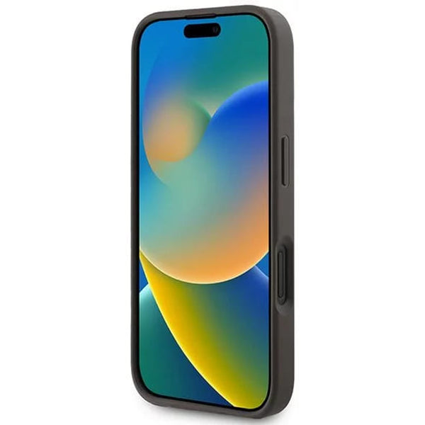 MagSafe Case for Apple iPhone 16 Plus, Guess, 4G Ring Classic Logo, Brown