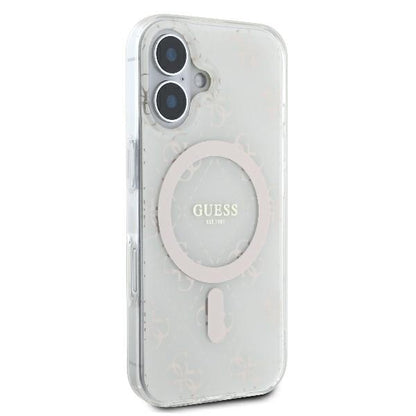 MagSafe hoesje voor Apple iPhone 16 Plus, Guess, IML 4G Achtergrond, Wit