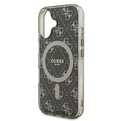 MagSafe hoesje voor Apple iPhone 16 Plus, Guess, IML 4G Achtergrond, Bruin