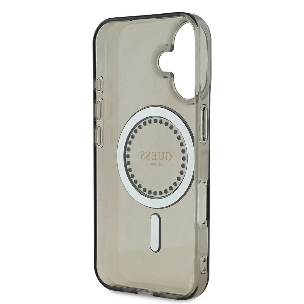 MagSafe hoesje voor Apple iPhone 16 Plus, Guess, IML Rhinestone, Zwart
