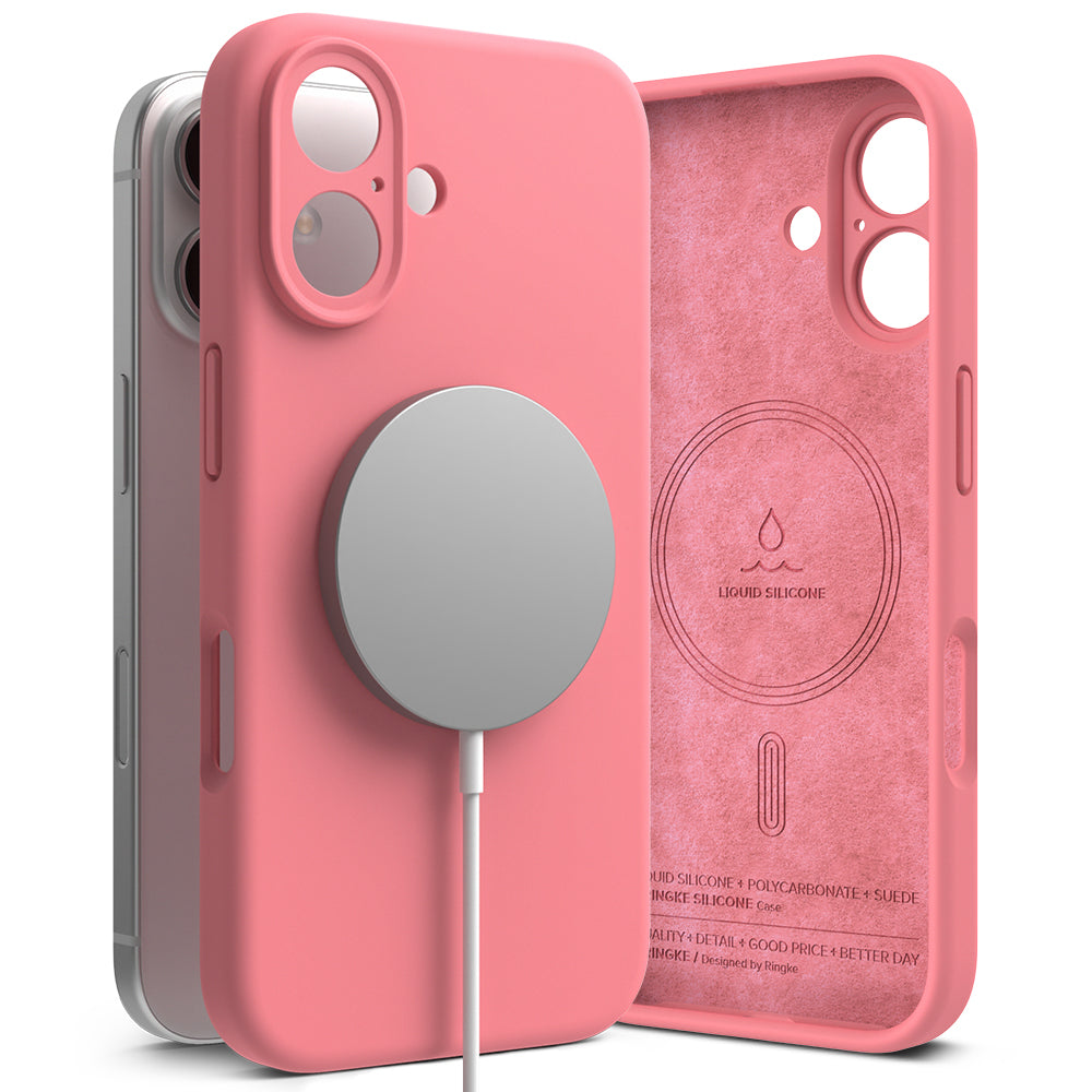 MagSafe Case for Apple iPhone 16 Plus, Ringke, Silicone, Pink