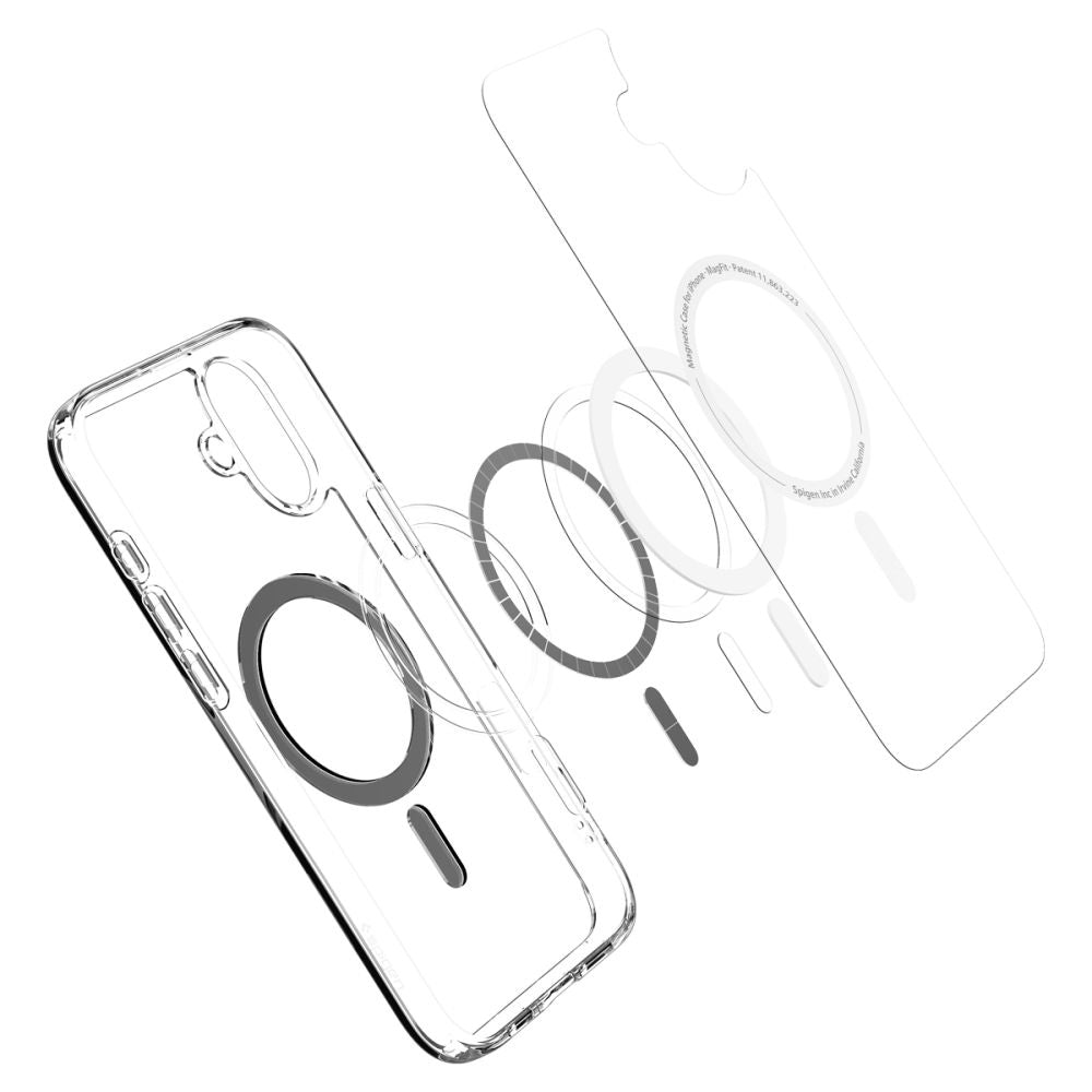MagSafe hoesje voor Apple iPhone 16 Plus, Spigen, Ultra Hybrid, Zwart