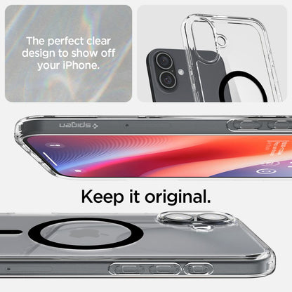 MagSafe hoesje voor Apple iPhone 16 Plus, Spigen, Ultra Hybrid, Zwart
