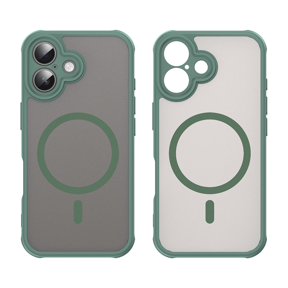 MagSafe Case for Apple iPhone 16 Plus, Techsuit, HaloFrost II, Green