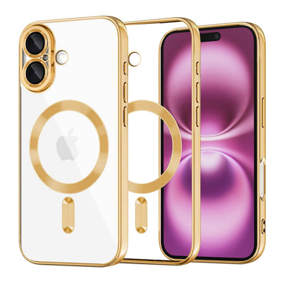 MagSafe Case for Apple iPhone 16 Plus, Techsuit, Luxury Crystal, Gold