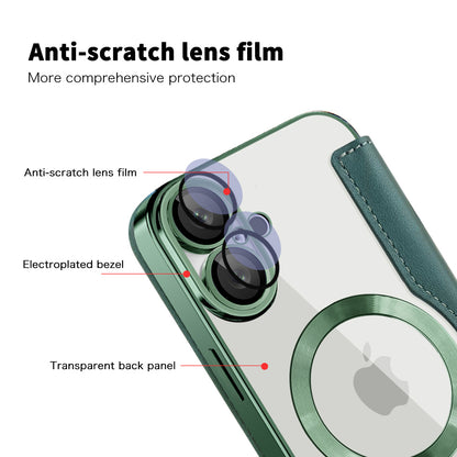 MagSafe-hoes voor Apple iPhone 16 Plus, Techsuit, SmartMag Book, Groen