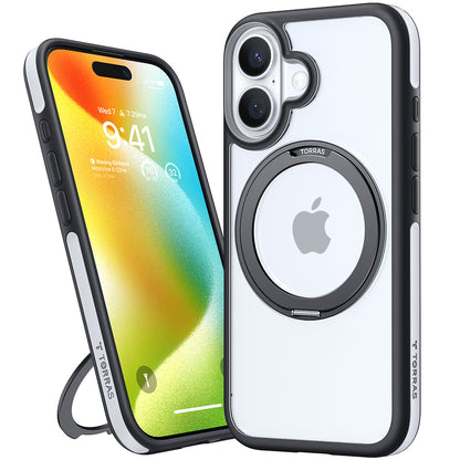 MagSafe Case for Apple iPhone 16 Plus, Torras, Ostand R Fusion, Black