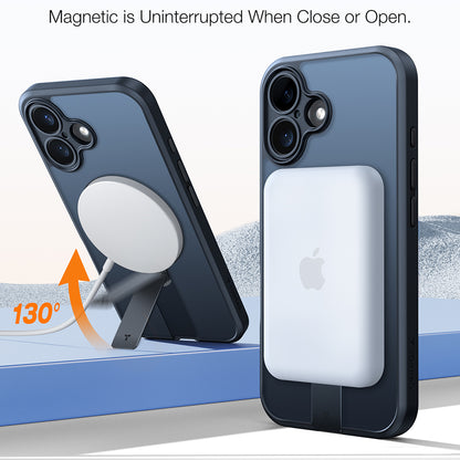 MagSafe hoes voor Apple iPhone 16 Plus, Torras, Pstand Spin, Zwart