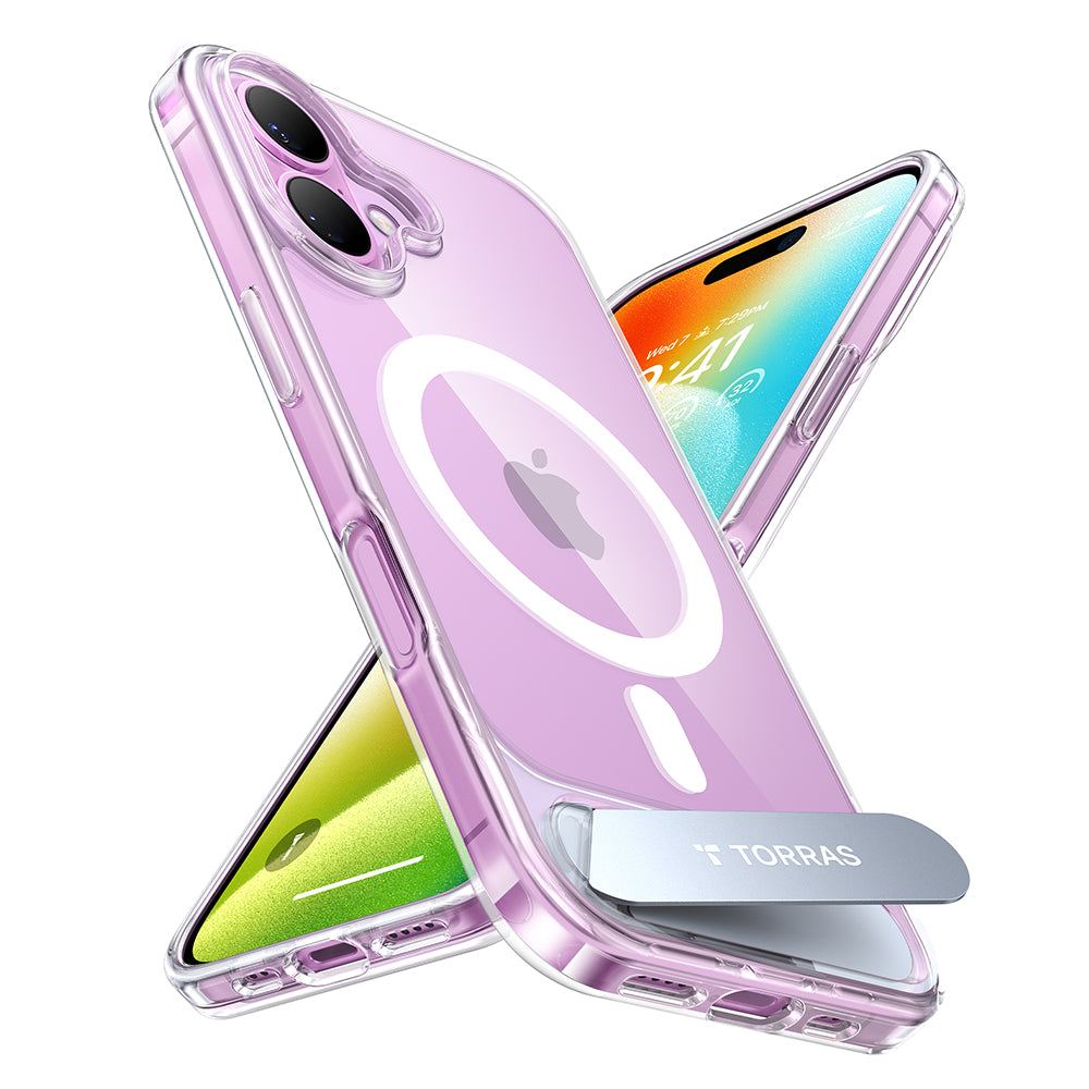 MagSafe hoes voor Apple iPhone 16 Plus, Torras, Pstand, Transparant