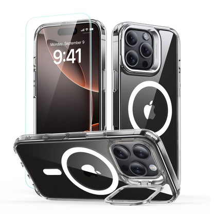 MagSafe hoesje voor Apple iPhone 16 Pro, ESR, Classic Hybrid Kickstand met Schermbeschermer, Transparant