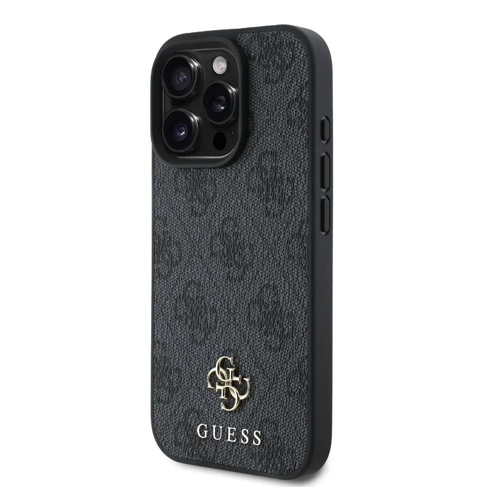MagSafe hoesje voor Apple iPhone 16 Pro, Guess, 4G Classic, Zwart