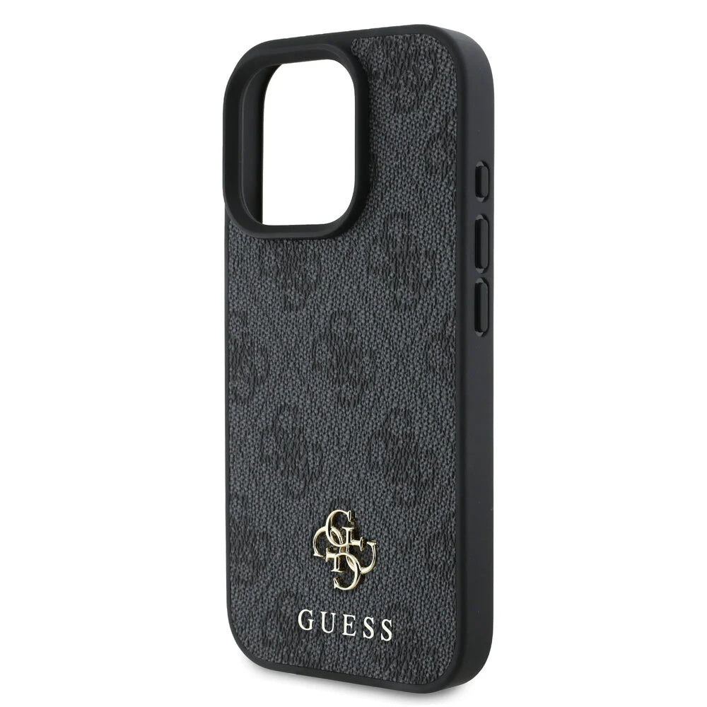 MagSafe hoesje voor Apple iPhone 16 Pro, Guess, 4G Classic, Zwart