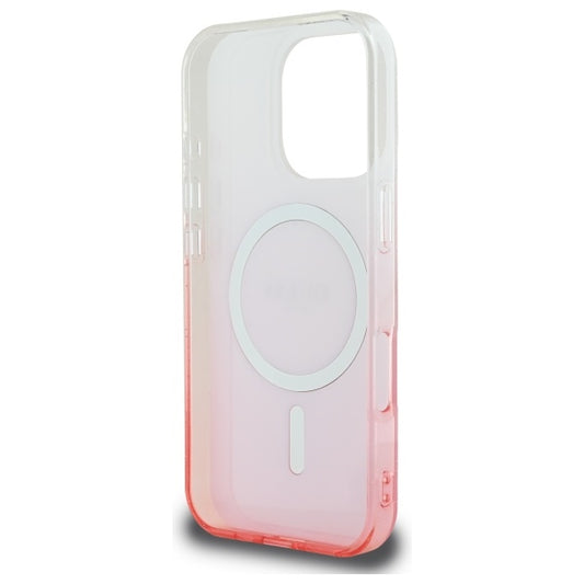 MagSafe hoesje voor Apple iPhone 16 Pro, Guess, IML Glitter Gradient, Roze