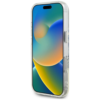 MagSafe Case for Apple iPhone 16 Pro, Guess, IML Metal Colored Circle, Pink