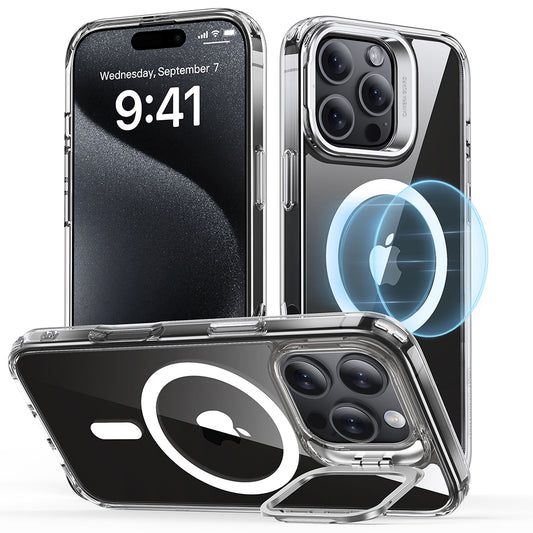 MagSafe hoesje voor Apple iPhone 16 Pro Max, ESR, Classic Hybrid Kickstand, Transparant