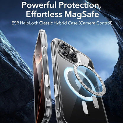 MagSafe hoesje voor Apple iPhone 16 Pro Max, ESR, Classic Hybrid Slide, Transparant
