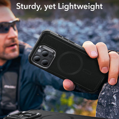 MagSafe Case for Apple iPhone 16 Pro Max, ESR, Cyber Armor Kickstand, Black