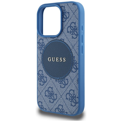 MagSafe hoesje voor Apple iPhone 16 Pro Max, Guess, 4G Circle Classic Logo, Blauw
