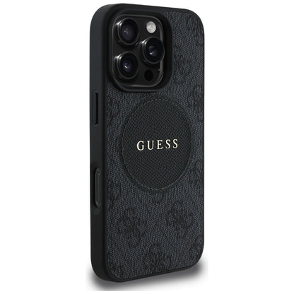 MagSafe hoesje voor Apple iPhone 16 Pro Max, Guess, 4G Circle Classic Logo, Zwart