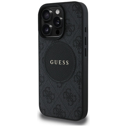 MagSafe hoesje voor Apple iPhone 16 Pro Max, Guess, 4G Circle Classic Logo, Zwart