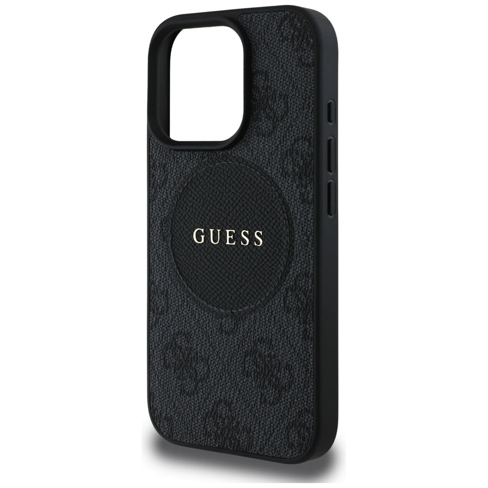 MagSafe hoesje voor Apple iPhone 16 Pro Max, Guess, 4G Circle Classic Logo, Zwart