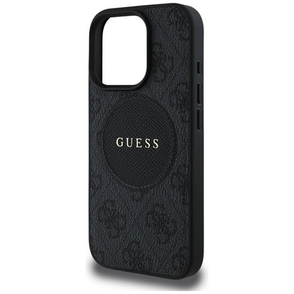 MagSafe hoesje voor Apple iPhone 16 Pro Max, Guess, 4G Circle Classic Logo, Zwart