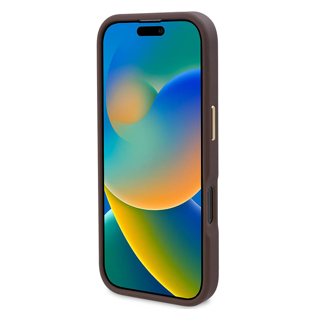 MagSafe hoesje voor Apple iPhone 16 Pro Max, Guess, 4G Logo Plate, Blauw