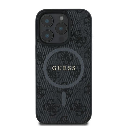 MagSafe hoesje voor Apple iPhone 16 Pro Max, Guess, 4G Ring Classic Logo, Zwart