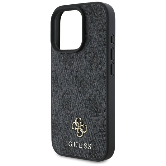 MagSafe hoesje voor Apple iPhone 16 Pro Max, Guess, 4G Small en Classic Logo, Zwart