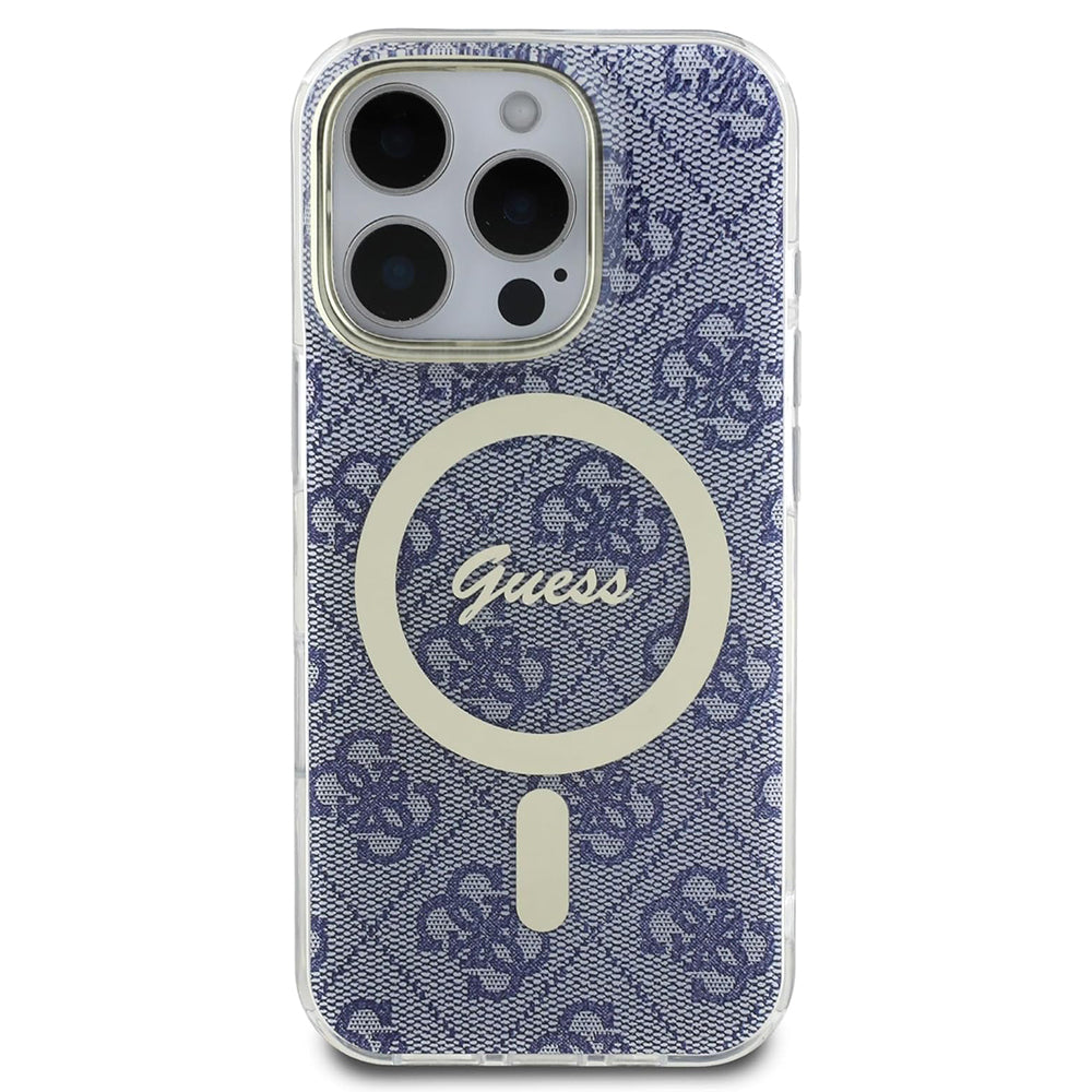 MagSafe hoesje voor Apple iPhone 16 Pro Max, Guess, IML 4G, Blauw