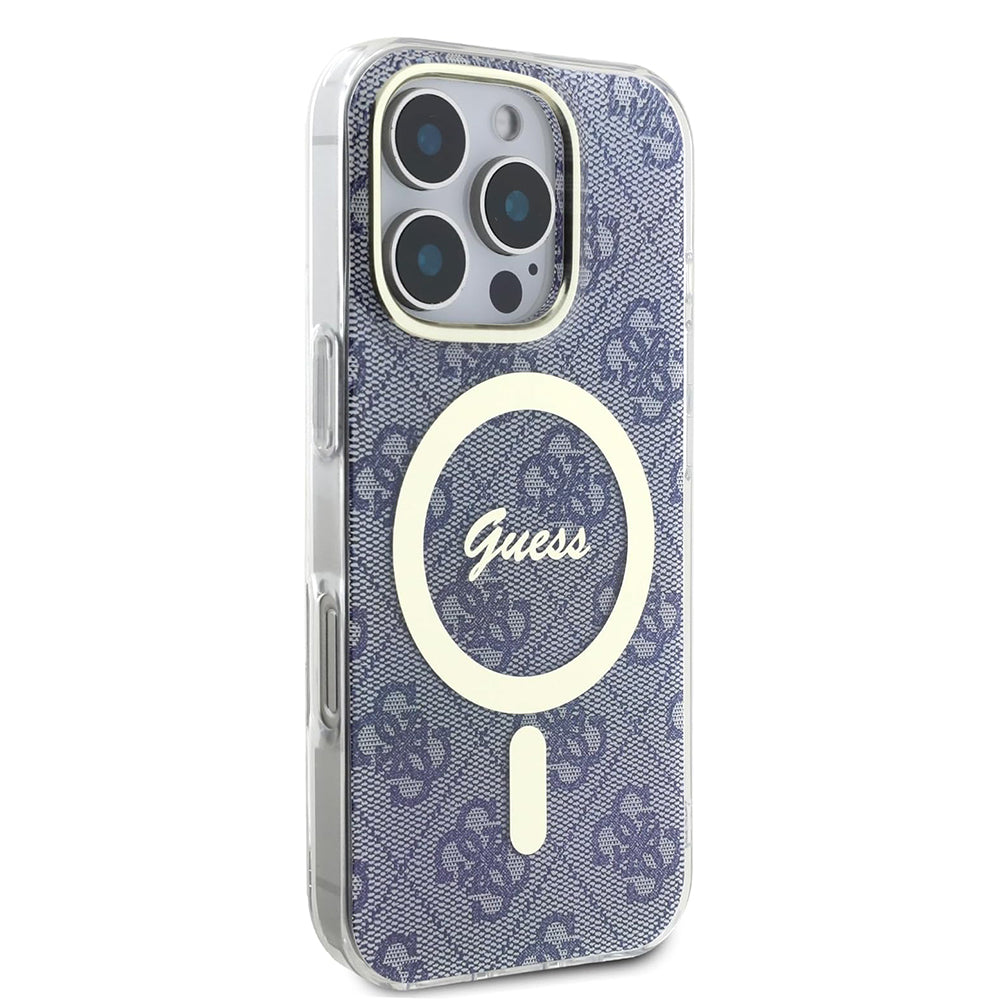 MagSafe hoesje voor Apple iPhone 16 Pro Max, Guess, IML 4G, Blauw