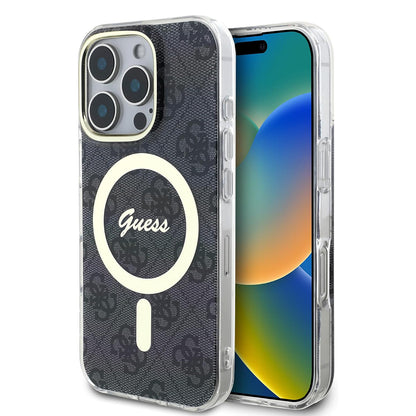 MagSafe hoesje voor Apple iPhone 16 Pro Max, Guess, IML 4G, Zwart