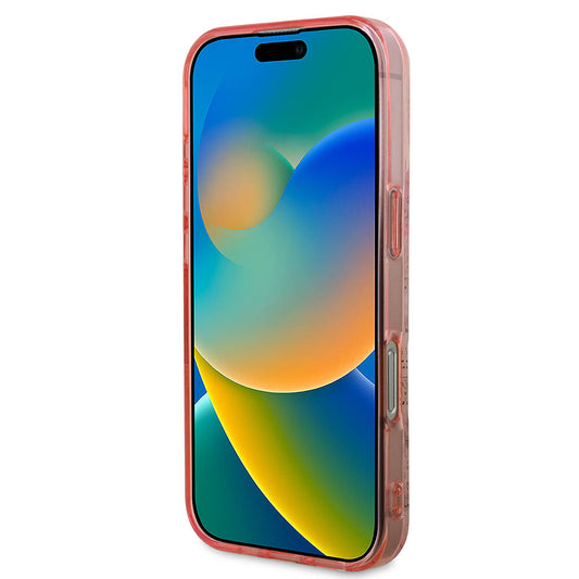 MagSafe hoesje voor Apple iPhone 16 Pro Max, Guess, IML Flower & Tonal Circle, Roze