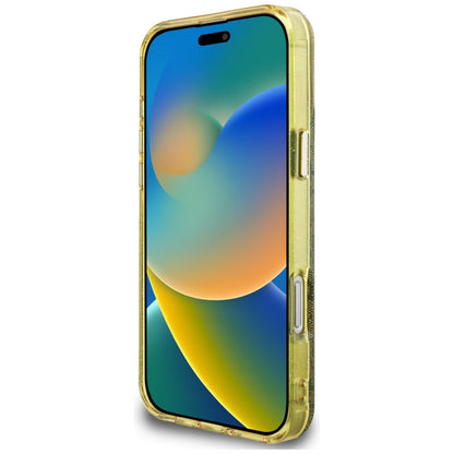 MagSafe hoesje voor Apple iPhone 16 Pro Max, Guess, IML Glitter 4G Circle Triangle, Bruin