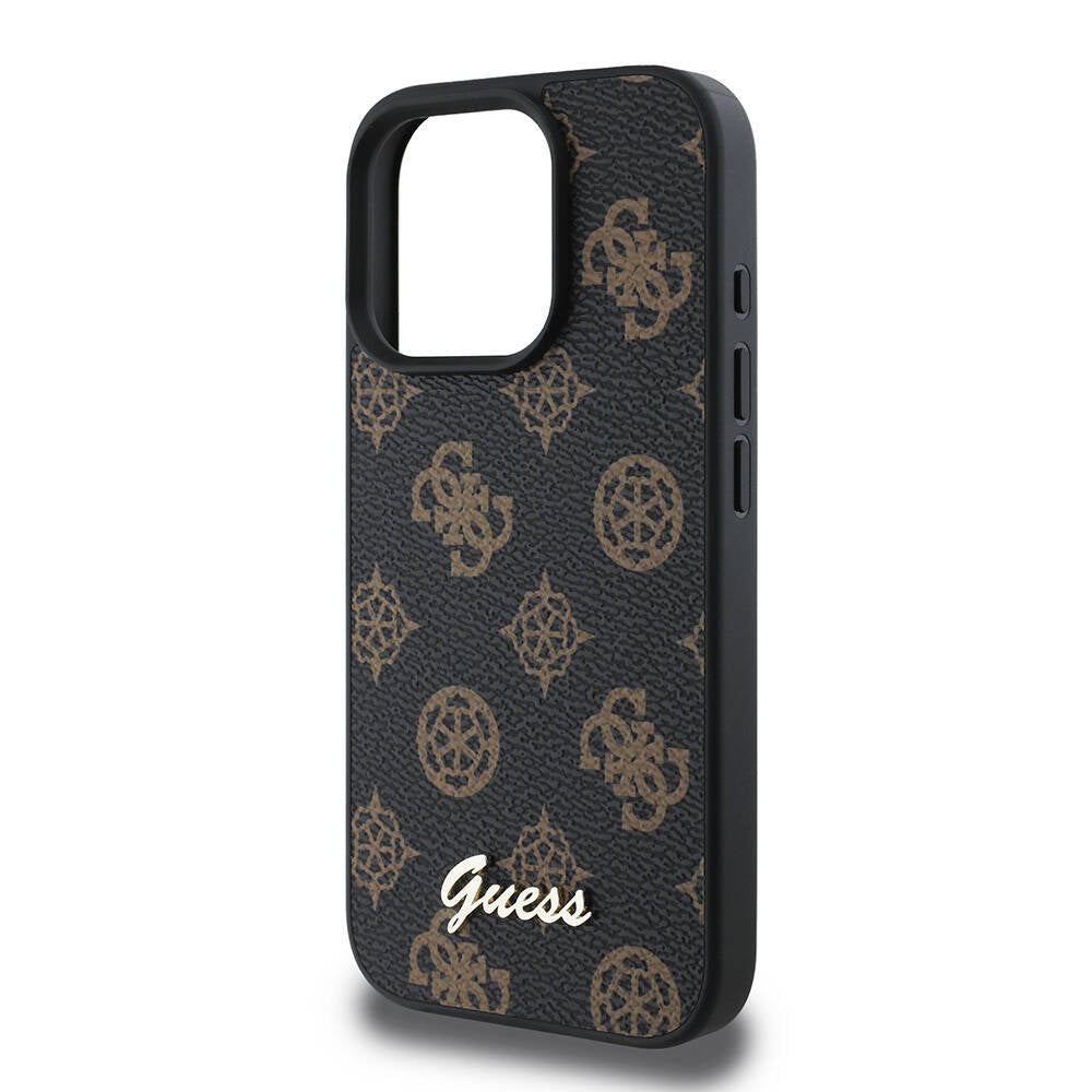 MagSafe hoesje voor Apple iPhone 16 Pro Max, Guess, Peony Script, Zwart